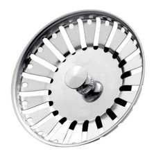 1x Stainless Steel Kitchen Sink Strainer Plug Waste Drain Stopper Filter 84mm