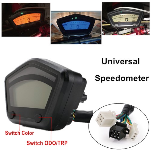 摩托车液晶数字测速仪转速计里程表仪表面板atv Enduro Ebay