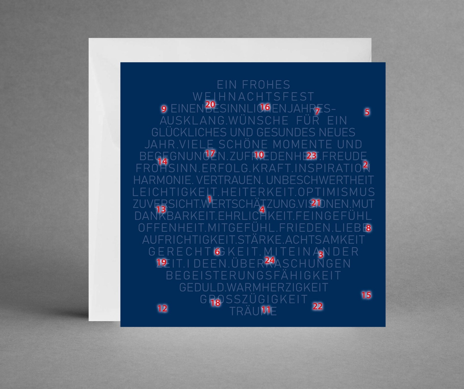 TRANSPARENT: 2 Adventskalender & Weihnachtskarten inkl. Kuverts+ Gratis-Karte