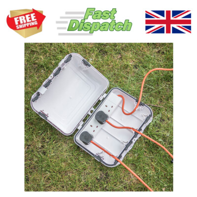 4 way Waterproof IP64 Outdoor Plug Junction Box Enclosure with 2m