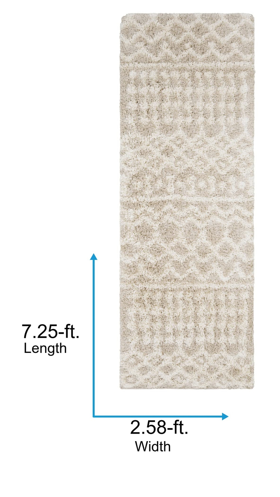 Artistic Weavers Hapsburg Moroccan Shag Runner Area Rug, 2'7" x 7'3