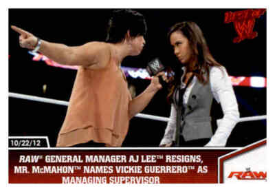 AJ Lee/Vickie Guerrero 2013 Topps Best Of WWE Red Parallel Card #54