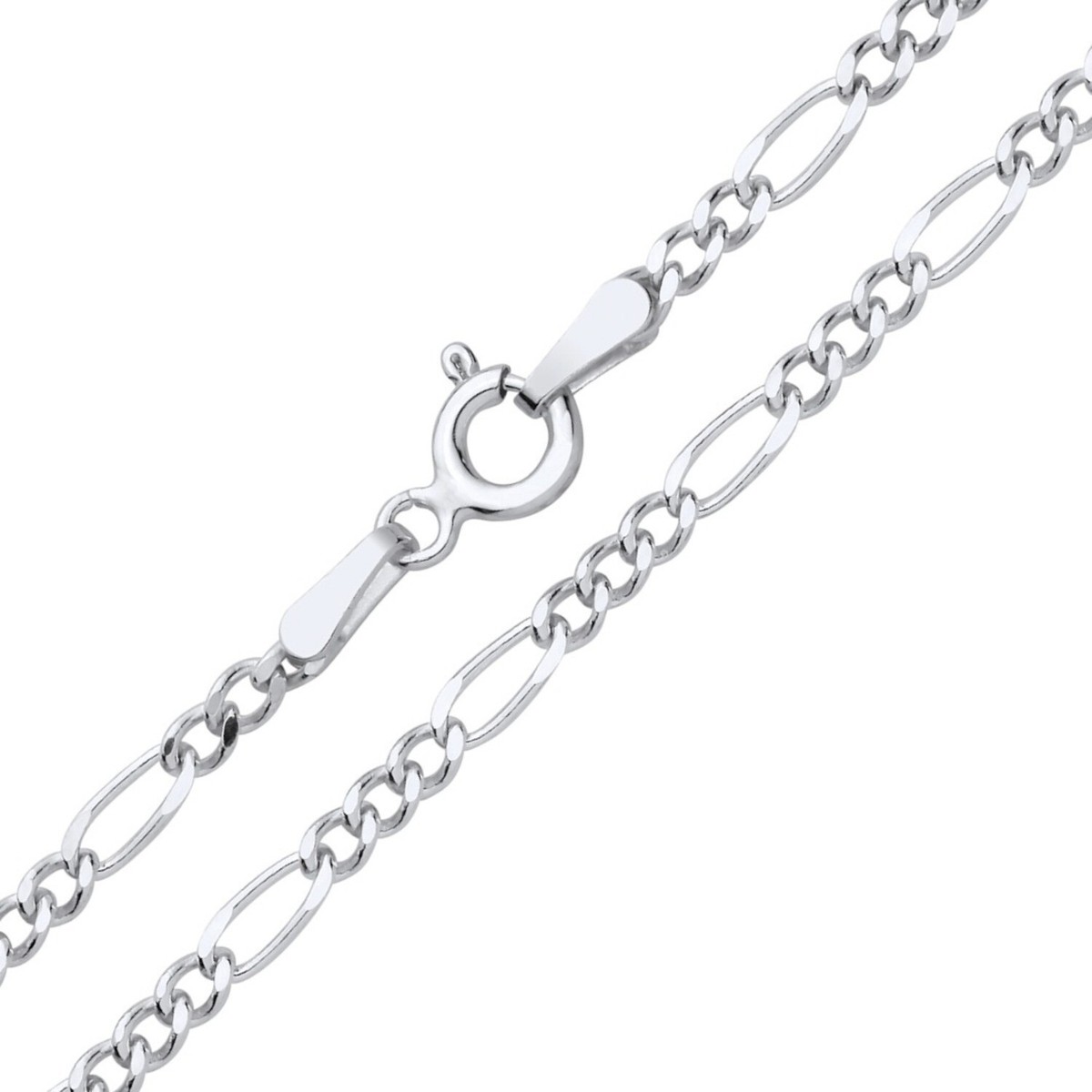Sterling Silver 925 Figaro Curb Chain Necklace 16 18 20 22 24