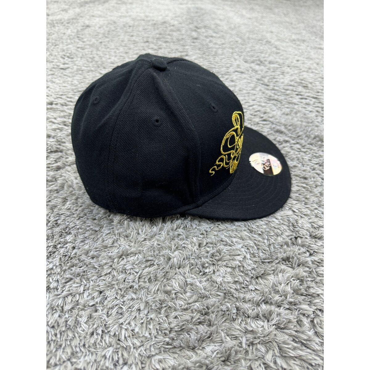 Young Jeezy Eight732 8732 Fitted Cap Hat Mens 7.5 Black Wool Young Jeezy Eight732 8732 Fitted Cap Hat Mens 7.5 Black Wool