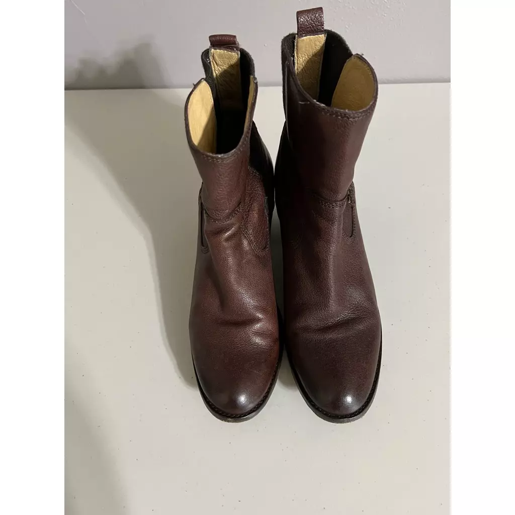 Frye brown ankle clearance boots