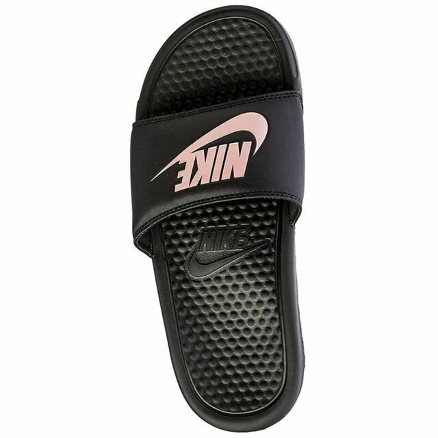 women's nike benassi slides black