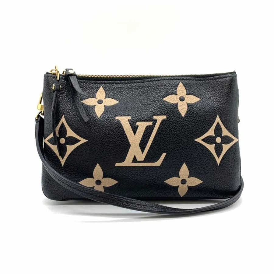 Auth Louis Vuitton Double Zip Pochette Pouch M80787 Monogram 