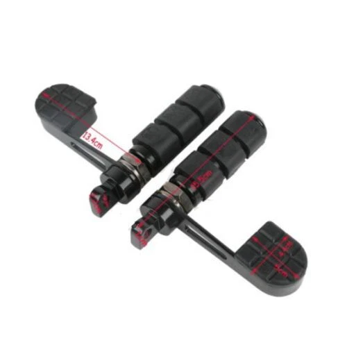 Black Anti-Vibe footpegs Harley Nightster Softail DYNA FXDF FAT BOB FXDC FXDX - Picture 2 of 3
