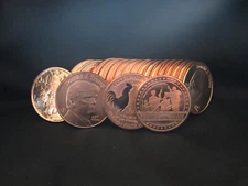 20 Coin Roll Lot Of Mixed 1 oz Copper BU Rounds - SEE DESCRIPTION FOR DETAILS #7