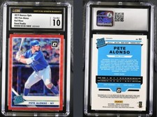 2019 Donruss Optic Pete Alonso Red Wave Prizm Rated Rookie CSG 10