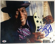 Buddy Guy signed Photo Blues 11x14 inch with polka dot guitar psa dna coa