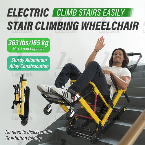 Elevador de escaleras portátil para ancianos escalada silla de ruedas plegable elevador de escaleras - Imagen 1 de 21