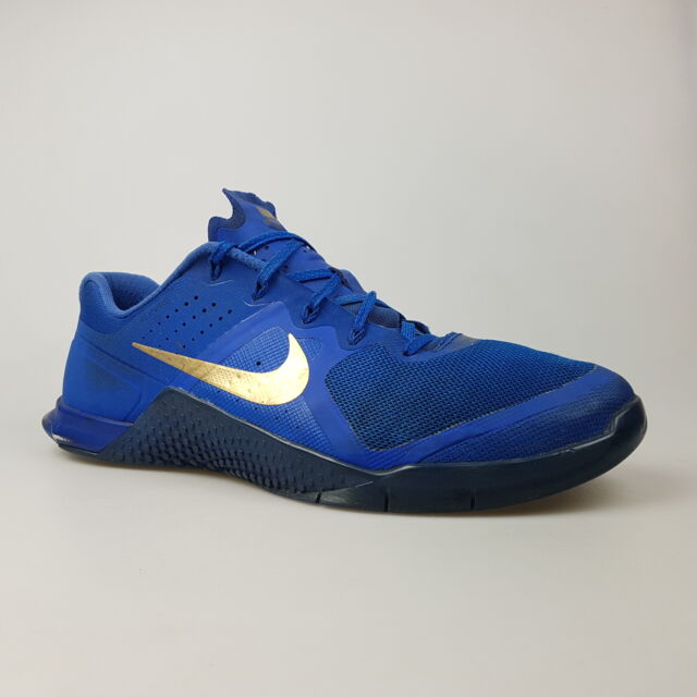 Men's NIKE 'Metcon 2 ID' Sz 10.5 US Runners Shoes Blue Gold | 3+ Extra 10% Off
