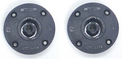 (2)Two Original Neutrik NL4MPRXX Female SpeakON Connectors- Round Config.. 