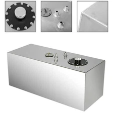 19 GALLON/72L TOP-FEED ALUMINUM RACING/DRIFT FUEL CELL GAS TANK+CAP+LEVEL SENDER