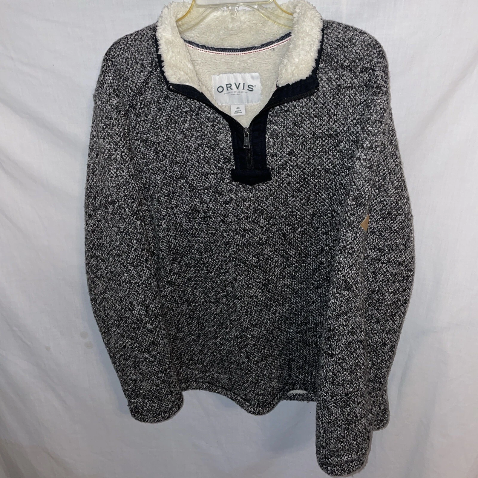 VETEMENTS Giacca a vento uomo Orvis spessa taglia grande grigia screziata outdoor caldo comfort