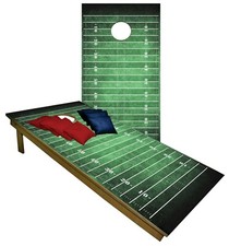 Cornhole Football Field Black Boards BEANBAG TOSS GAME w Bags Set