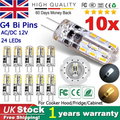 TAILCAS 10 Pack G4 LED Light Bulbs Cool, Warm White Replacement for Halogen Capsule Lamp