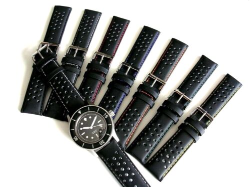 Bracelet de montre de plongée perforé Silicon GT Rally Sport bracelet étanche IW SUISSE - Photo 1 sur 12