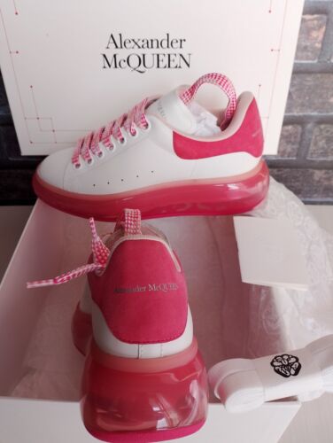  Alexander Mcqueen Oversize Sneakers donna BIANCO-ROSSO Size  36.5 Eu Originali  - Foto 1 di 19