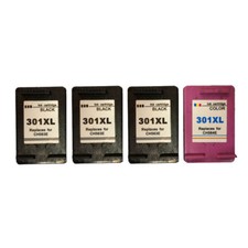 3x 301XL Black & 1x Colour Refilled Ink Cartridge For HP DeskJet 1000 Printer