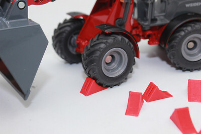 4 X Rote Bremskeile Unterlegkeile – 1:14 1:15 1:16, Für Bagger, LKW, Traktor, Modell