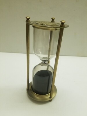 Kelvin Hughes 1917 London HOURGLASS brass Black sand | eBay