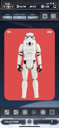 Topps Star Wars carte numérique trader rouge prêt à l'emploi insert Stormtrooper - Photo 1/1