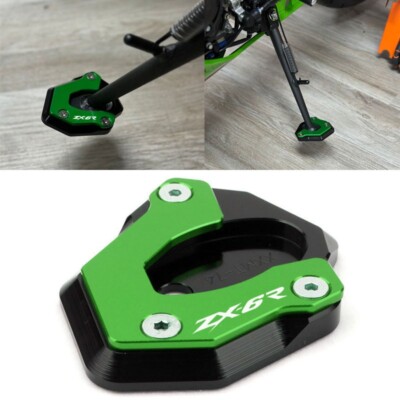 Zx6r Engine Stand Motorcycle Kickstand Foot Side Stands Extension Pad For ZX-6R ZX6R 2024 ...
