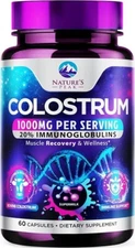 Colostrum Supplement 1000mg 20% Immunoglobulins for Gut Health, Immune Support