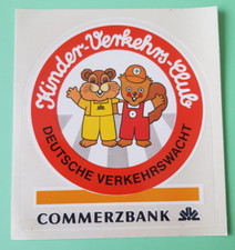 Aufkleber / Sticker: Commerzbank - Kinder-Verkehrs-Club + Deutsche Verkehrswacht