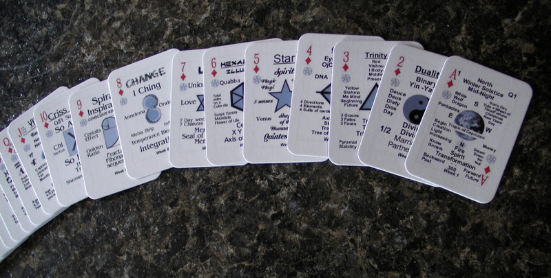 SZ S Ancient NATURES CALENDAR CARDS Deck Sacred Geometry symbols Gypsy witch