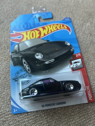 Hot Wheels ‘96 Porsche Carrera 1:64 Mattel Diecast Black Long Card 72/250 2/5 - Picture 2 of 3