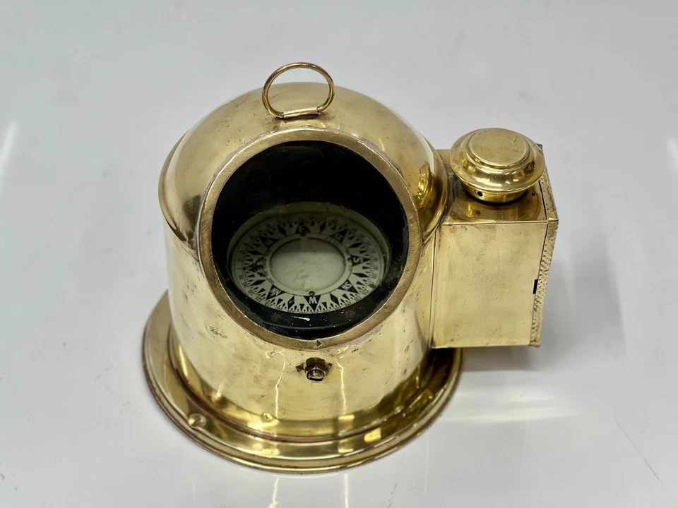 Saura Keiki Brass Boat Compass | Authentic Tokyo Maritime Antique Made in Japan - Image 3 of 4