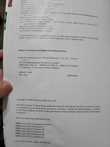 Civilization Past & Present 11th ed. Volume I: to 1650 (2006,TPK) BL3A - Picture 7 of 7