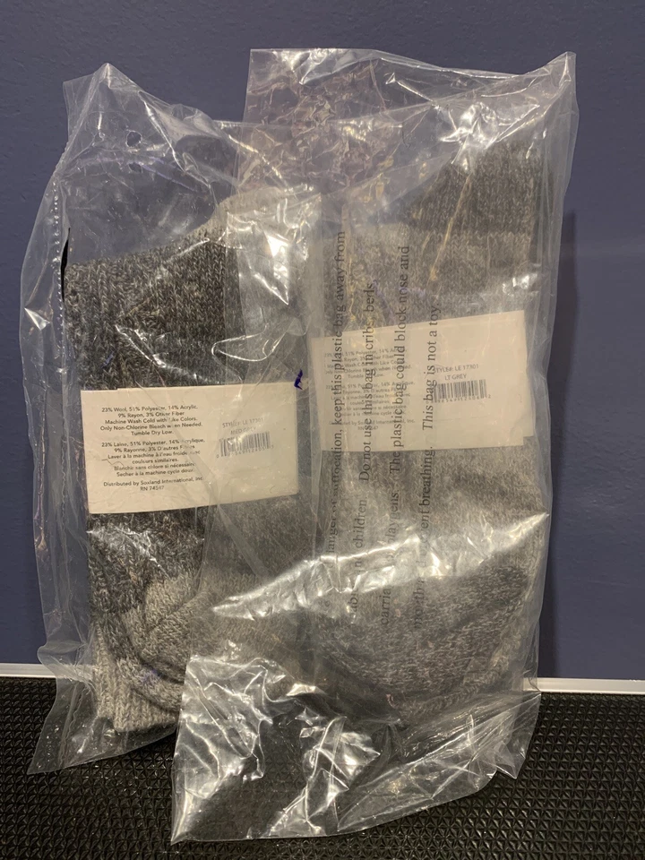 DAVCO ЖЕНЩИН ЗАГРУЗКИ НОСОК ШЕРСТИ СМЕСЬ 2 ПАРЫ УПАКОВКА КОМПЛЕКТ СВЕТЛО-СЕРЫЙ 9-11 - Изображение 4 из 4