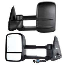Side Mirror Pair Black Power Heated LED Chevy/GMC 1500/2500/3500 03-06