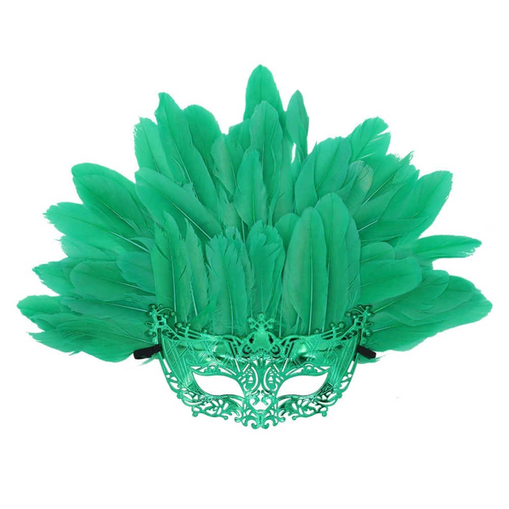 Moda Pluma Máscara Personalidad Juegos con disfraces Máscara Pascua Carnaval Fiesta