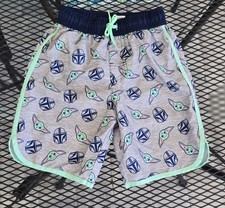Boys Star Wars Mandalorian Swim Trunks Grogu ...