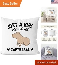 Capybara Pillow Covers 18x18,Capybara Gifts for Girls Women, Funny Ctue Capyb...