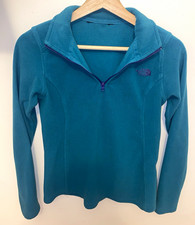 The North Face Women s XS Fleece Teal and Blue Quarter Zip