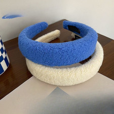 Geometric Plush Headband - Asian Style Women's Hairband for Cool Weather