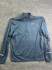 Nike Dri-FIT Pullover Mens Large Blue 1/4 Zip Long Sleeve Running Shirt Top