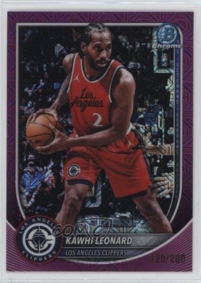 2025-26 Bowman Chrome Mega Box Fuchsia Mojo Refractor 129/299 Kawhi Leonard 0u8i