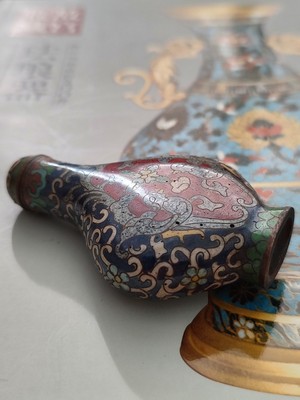 清乾隆景泰蓝珐琅彩鼻烟壶Chinese Qing Qianlong Cloisonne Enamel