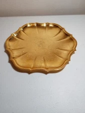 Vintage International Silver Company Gold Electro Plated Serving Platter Tray