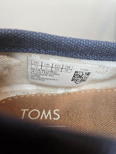 Toms Schuhe Jugend Größe 12 Canvas Slipper klassisch Kinder Freizeit Komfort Turnschuhe - Bild 2 von 8