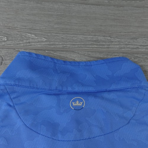 Peter Millar Crown Sport Pullover Mens XL Camo Blue 1/4 Zip Westchester Club - Picture 5 of 9