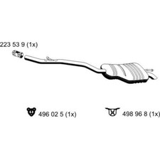 ERNST Endschalld�mpfer Schalld�mpfer f�r BMW 3er Touring 320d 318d 320 Cd