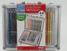 Artist  s Loft Clear Case Drawing Set 44 Pc Colored, Metallic, Sketching Pencils